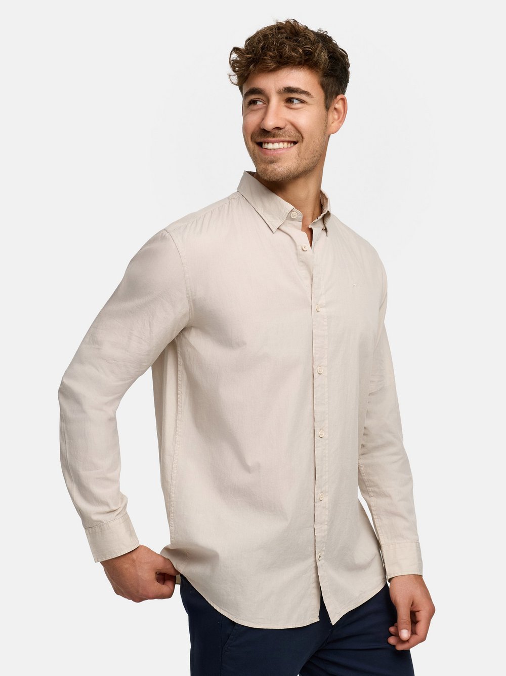 Indicode Hemd Langarm Herren Regular Fit Baumwolle blau, L