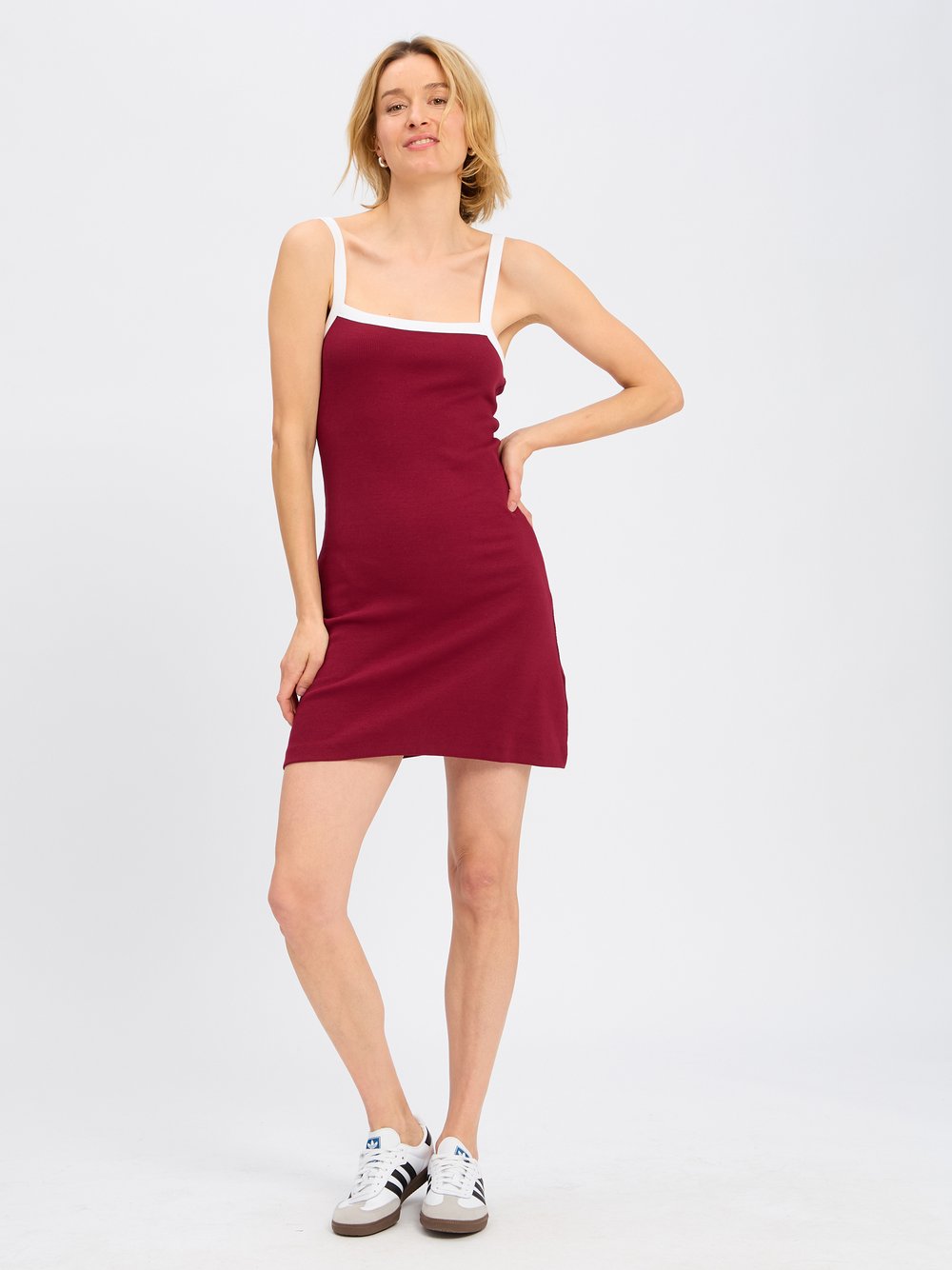 Thumbnail - JJXX Kleid Damen Baumwolle rot, XS
