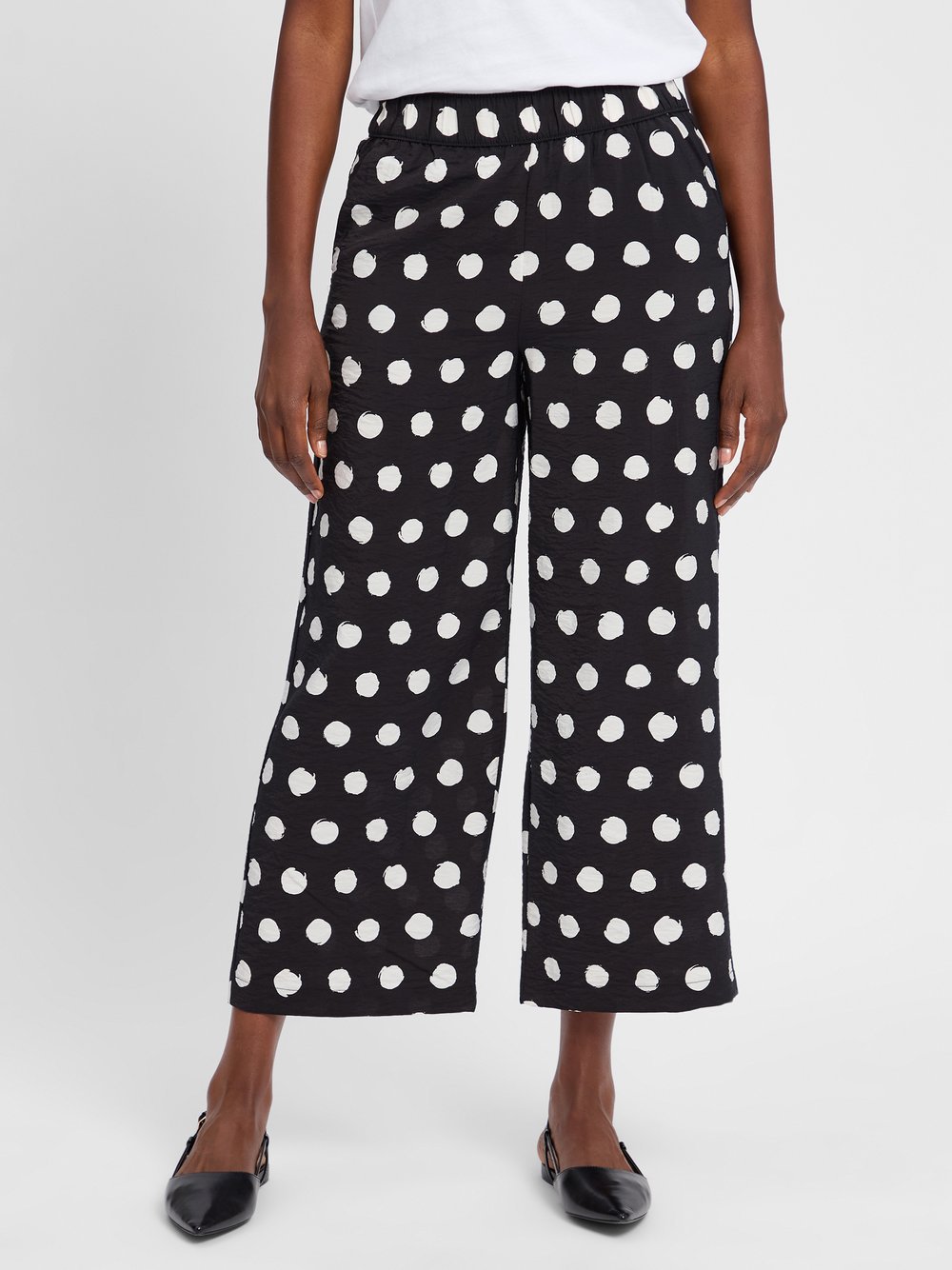s.Oliver Weite Hose Damen Viskose schwarz gemustert, 36