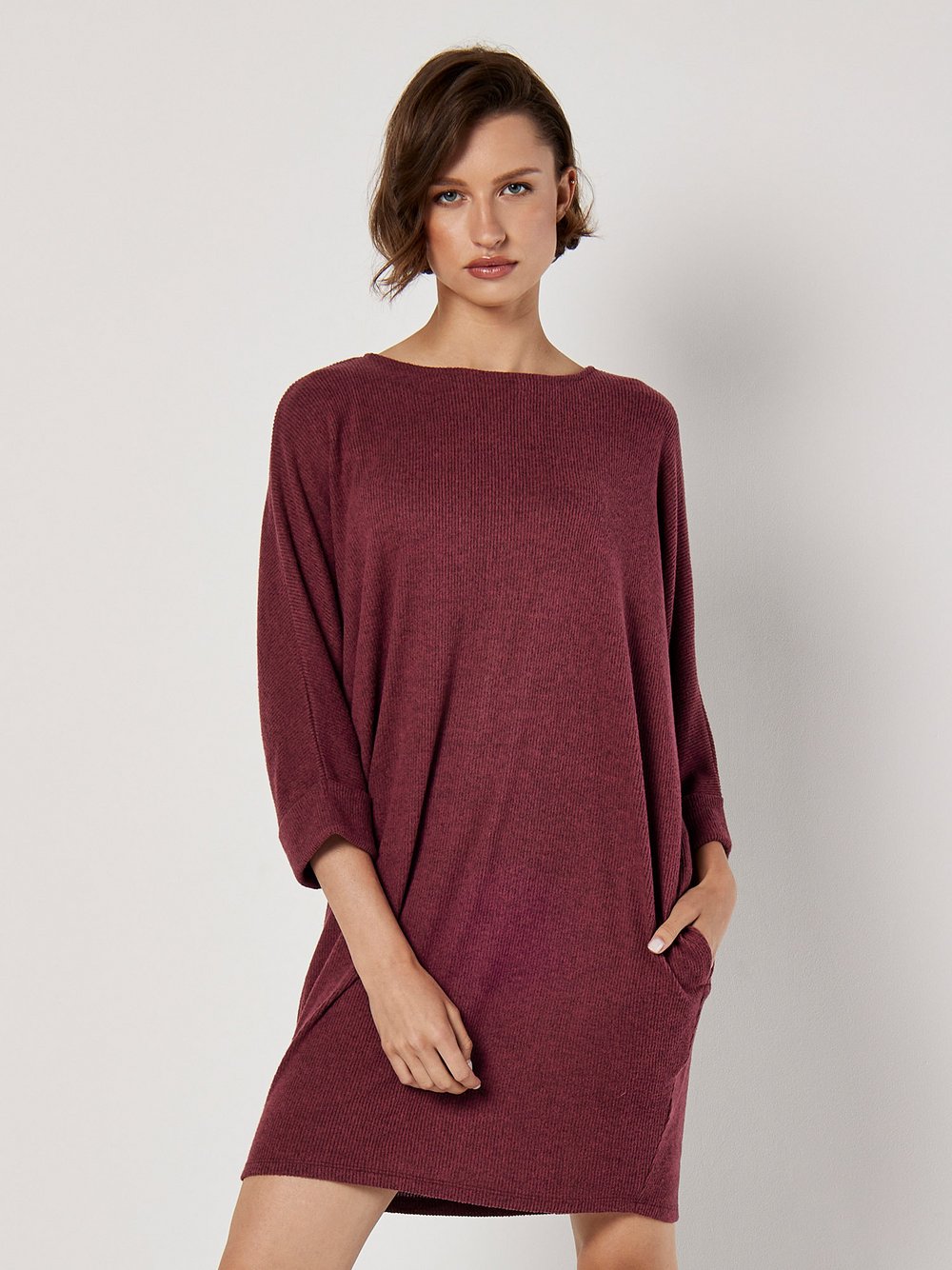 Apricot Minikleid Damen Viskose rot, 40