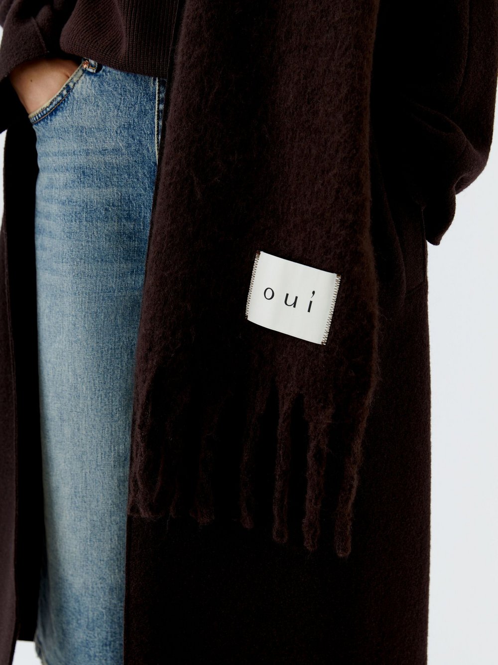 Oui Schal Damen braun, ONE SIZE