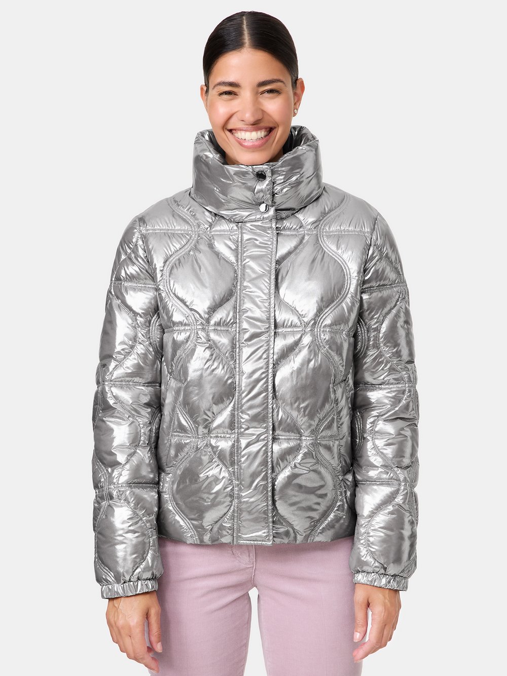 Gerry Weber Outdoorjacke Damen Polyamid silber, 38