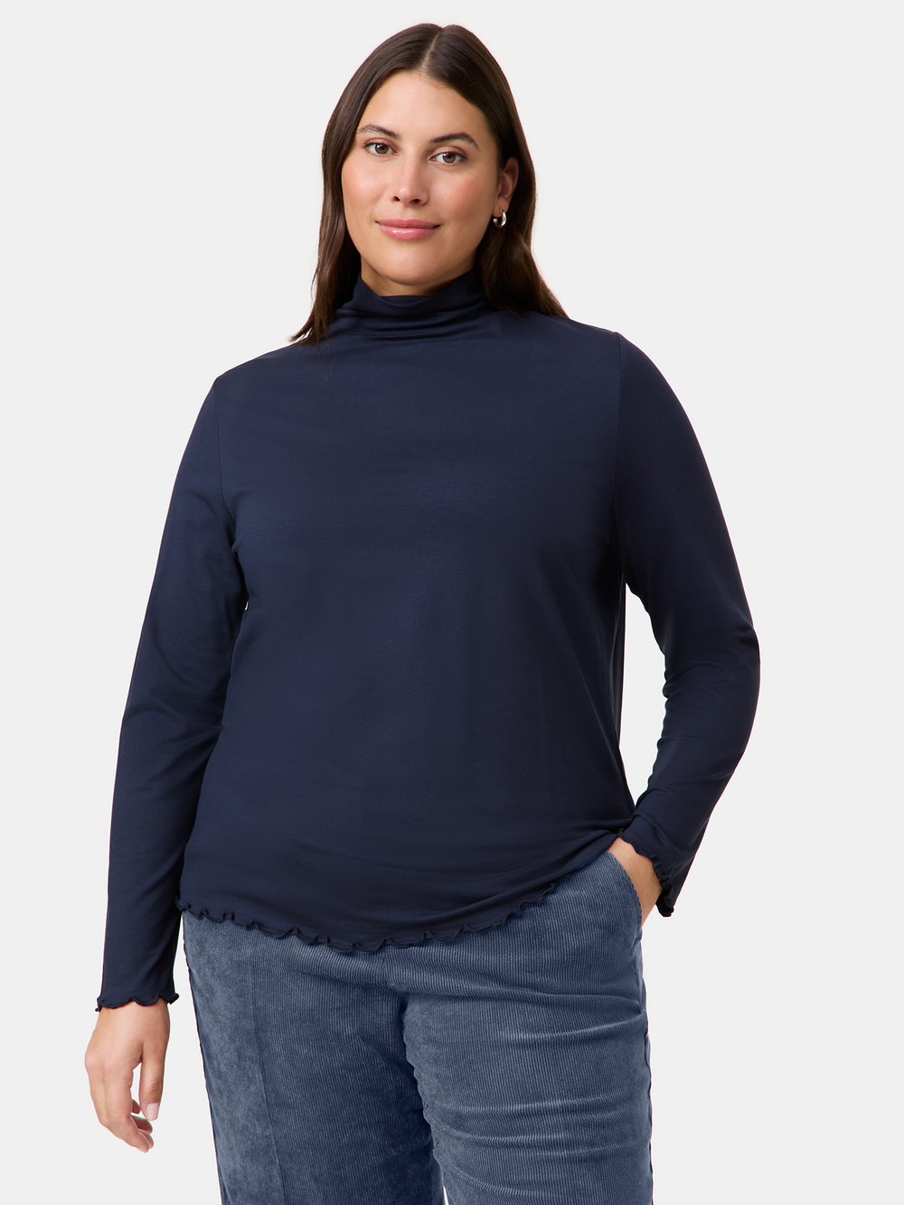 Samoon Langarmshirt Damen blau, 44