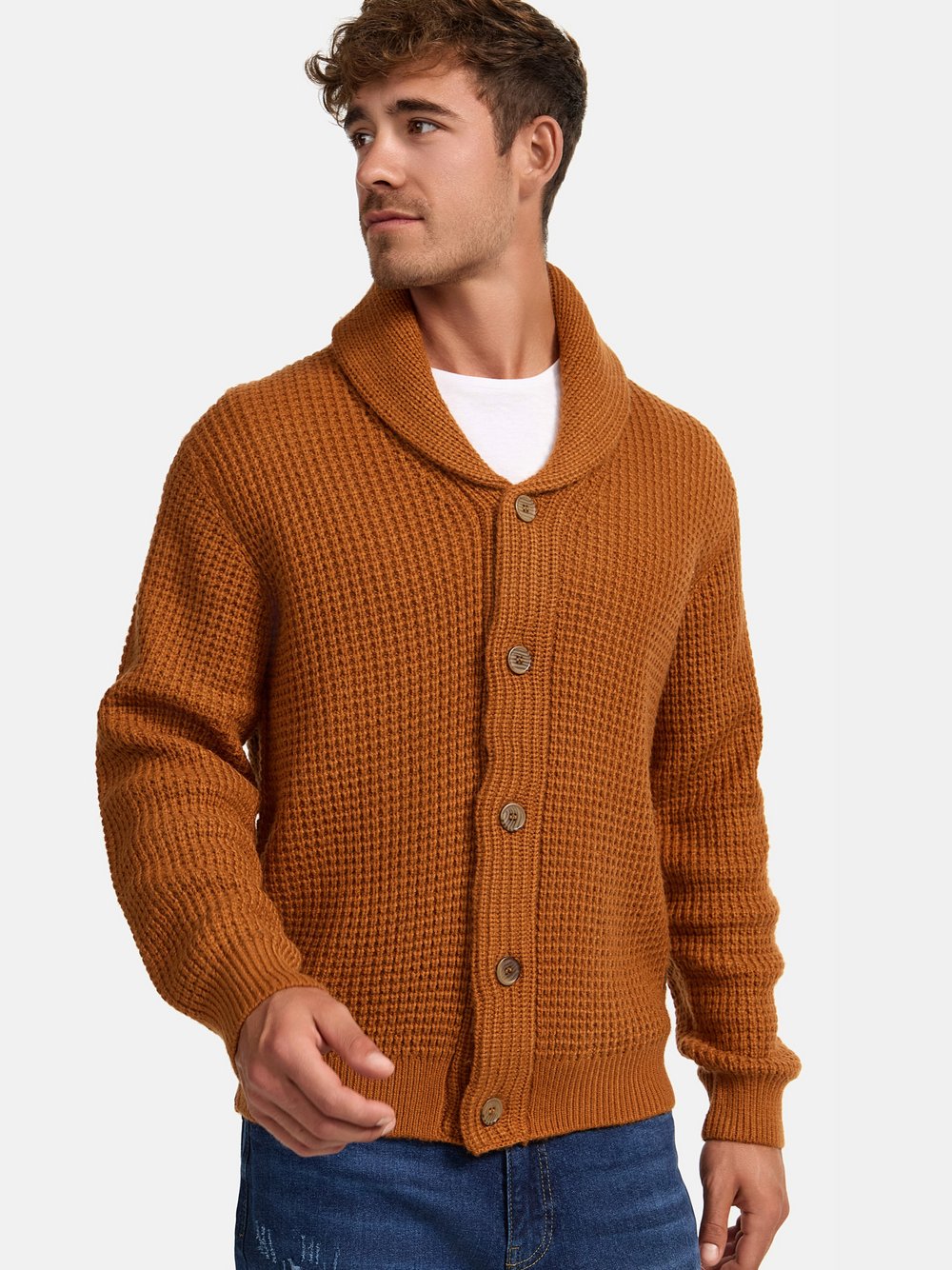 Indicode Strickjacke Herren gold, XL