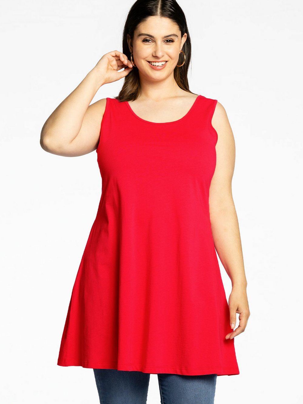 YOEK Top Damen Baumwolle rot, 46-48
