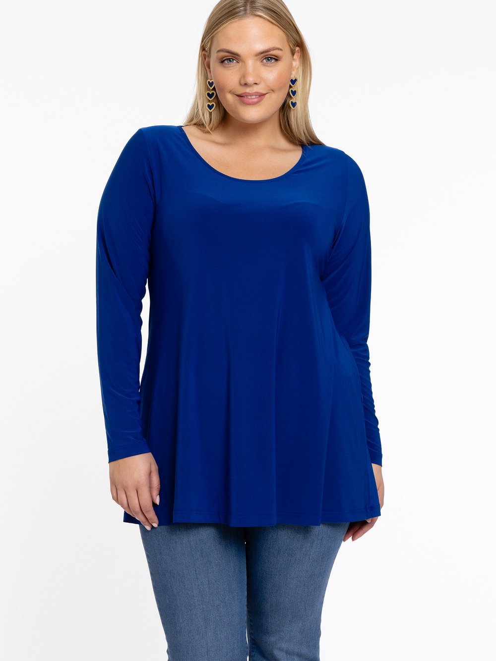 Thumbnail - YOEK Langarmshirt Damen blau, 42-44