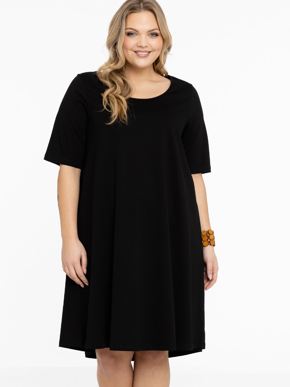 YOEK Kleid Damen Baumwolle schwarz, 54-56