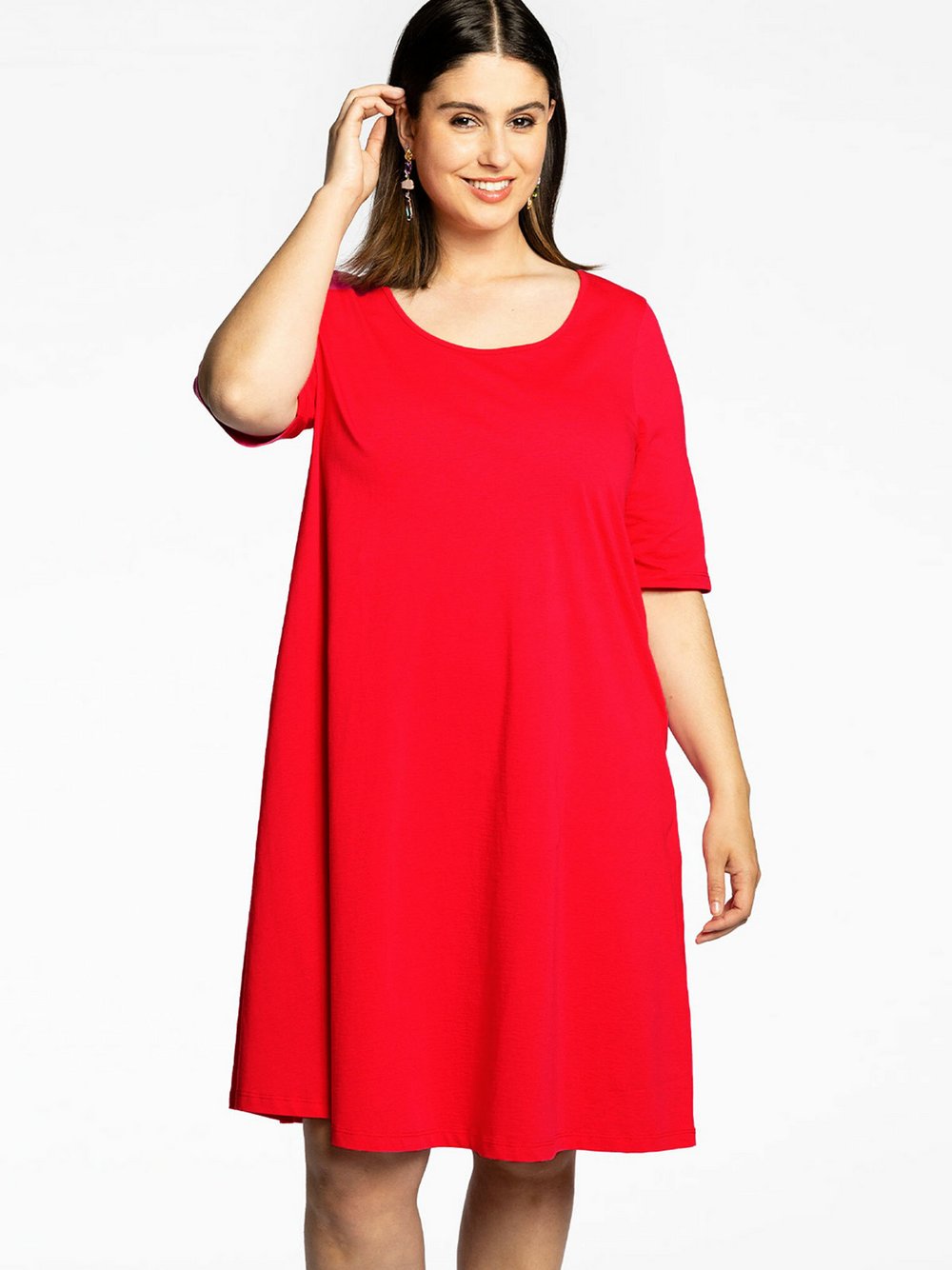YOEK Kleid Damen Baumwolle rot, 54-56