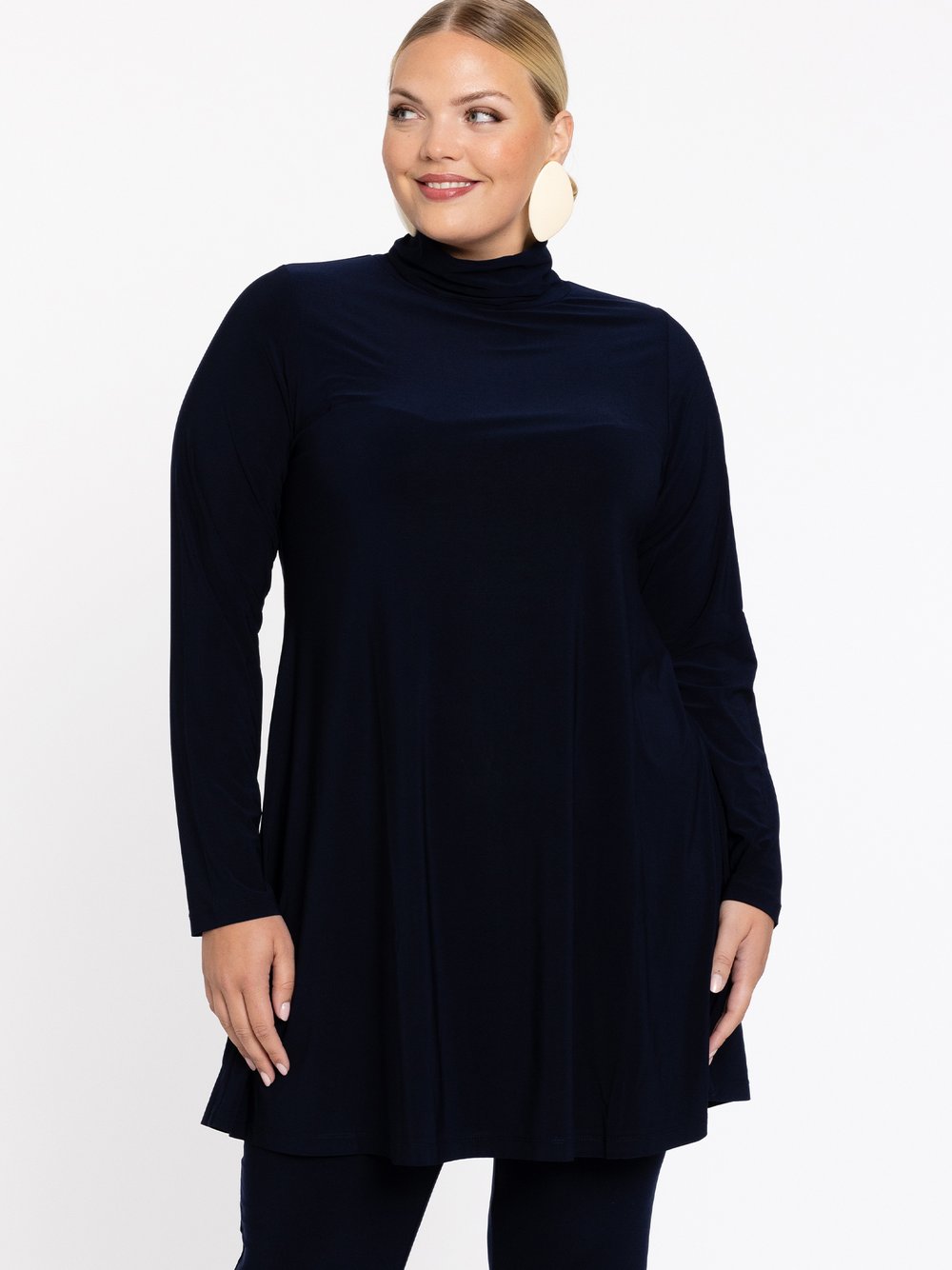 Thumbnail - YOEK Tunika Damen blau, 42-44