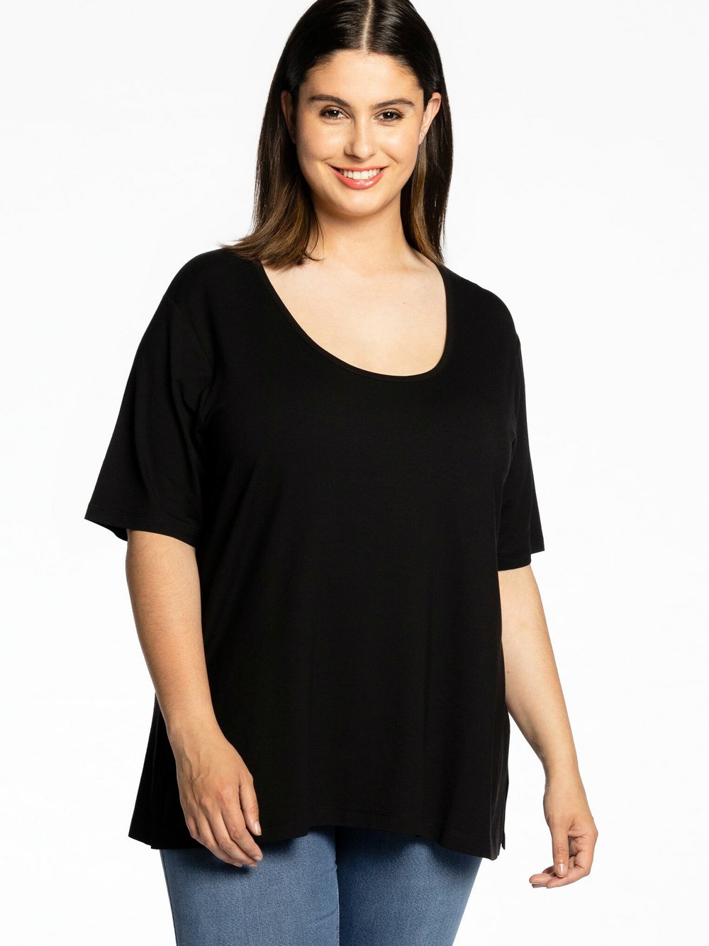 YOEK T-Shirt Damen Viskose schwarz, 38-40