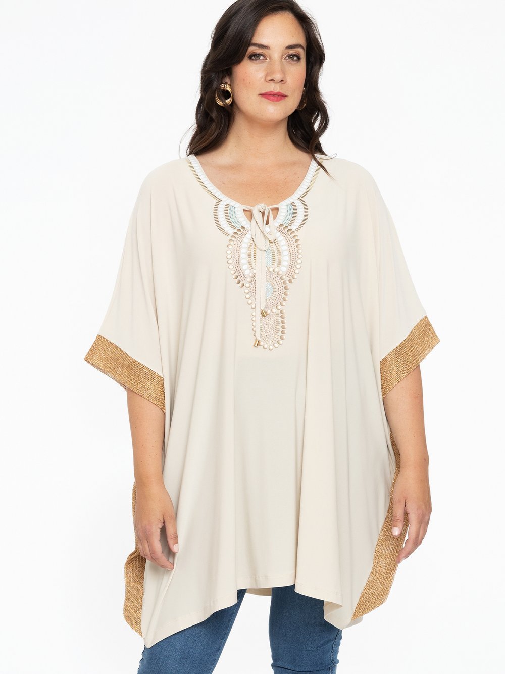 YOEK Kaftan Damen braun, 54-56