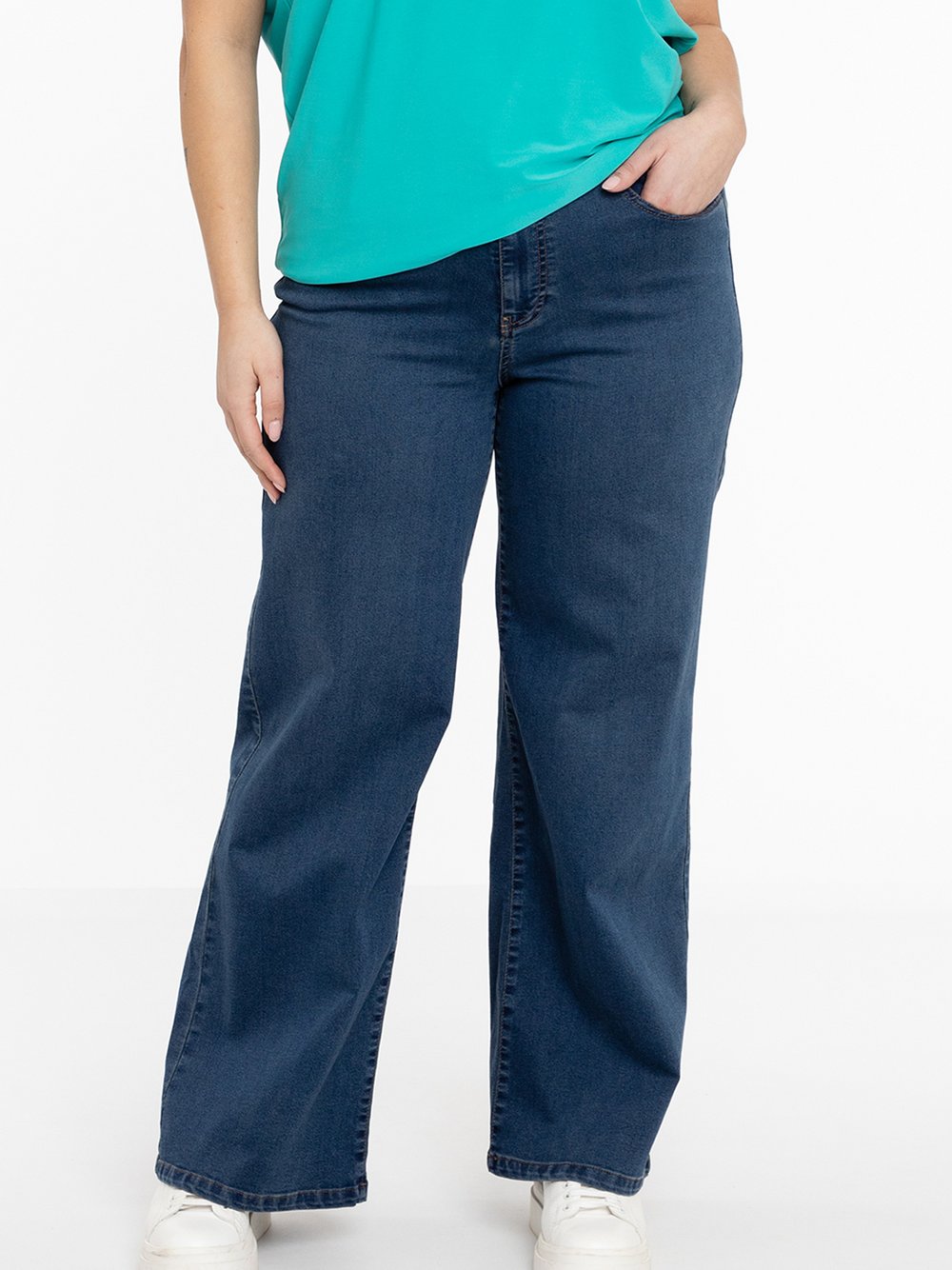 Thumbnail - YOEK Jeans Damen Baumwolle blau, 54