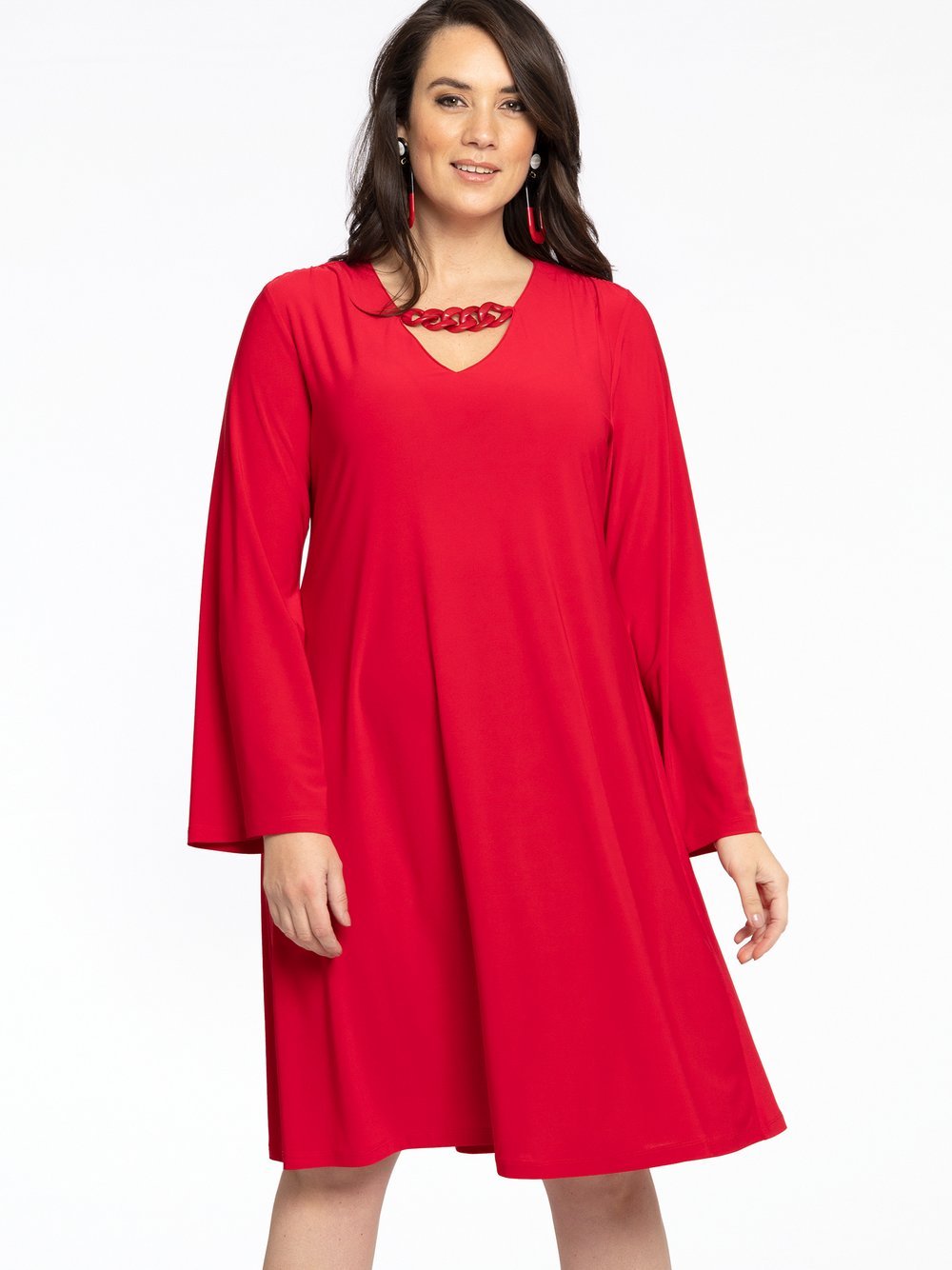 Yoek Kleid Damen rot, 46-48