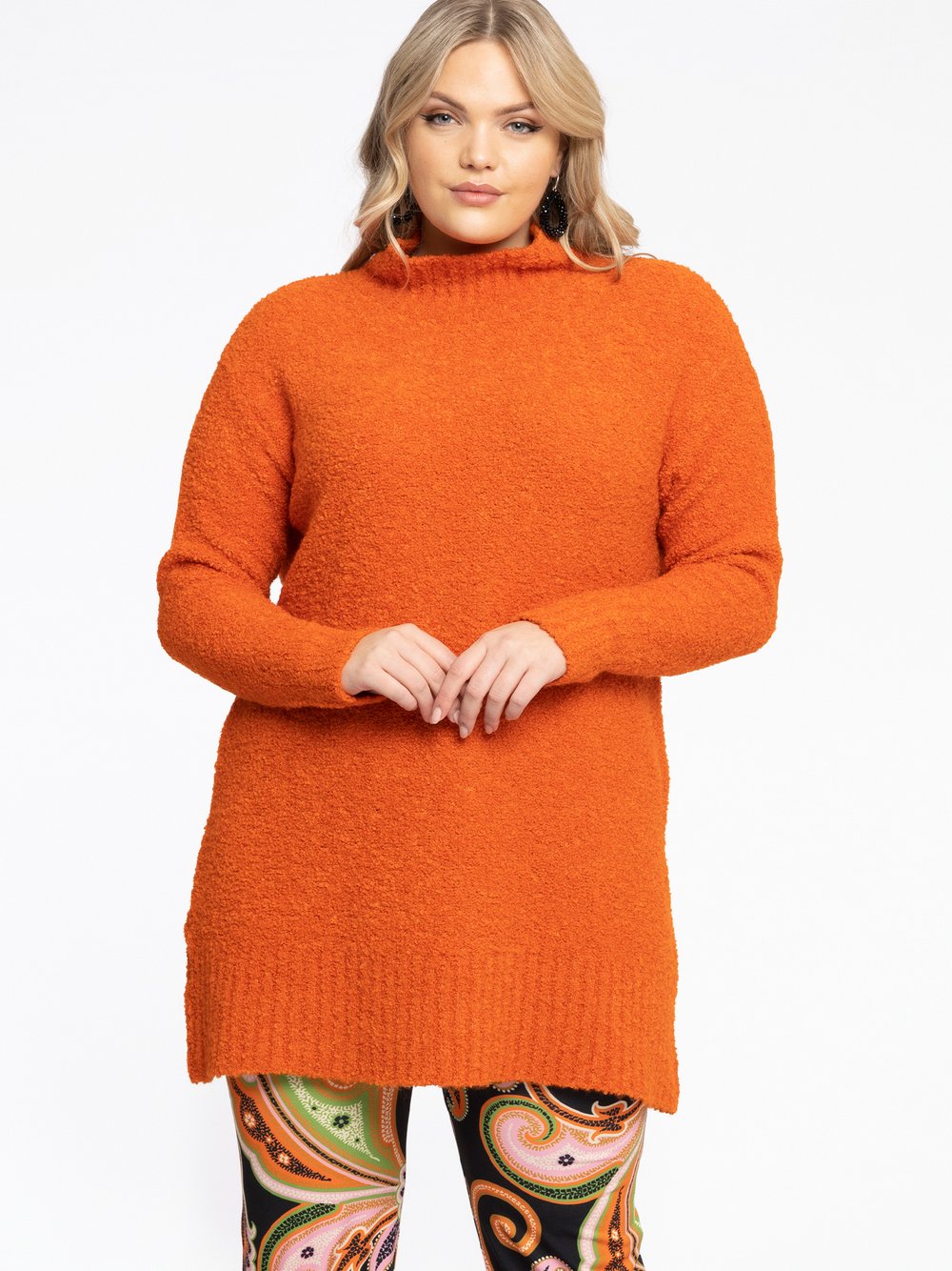 YOEK Pullover Damen orange, 38-40