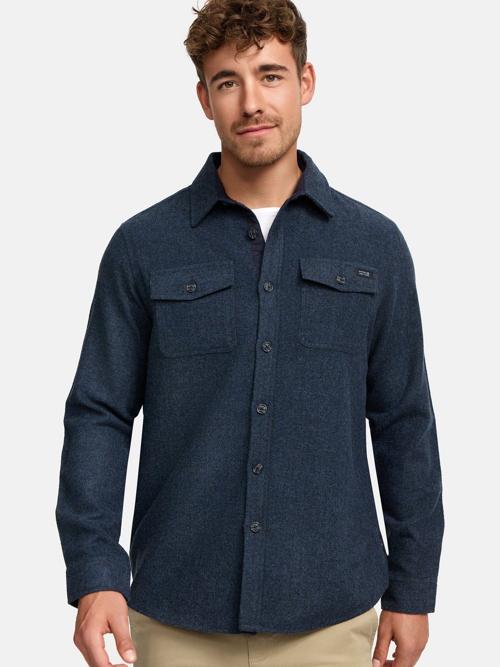 Indicode Hemd Langarm Herren Regular Fit blau, L