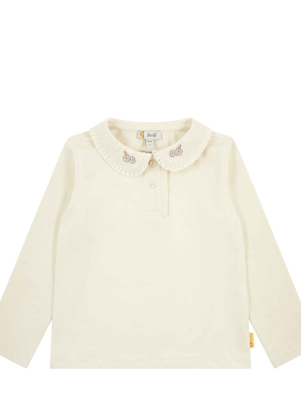 Steiff Poloshirt Mädchen Baumwolle beige, 122