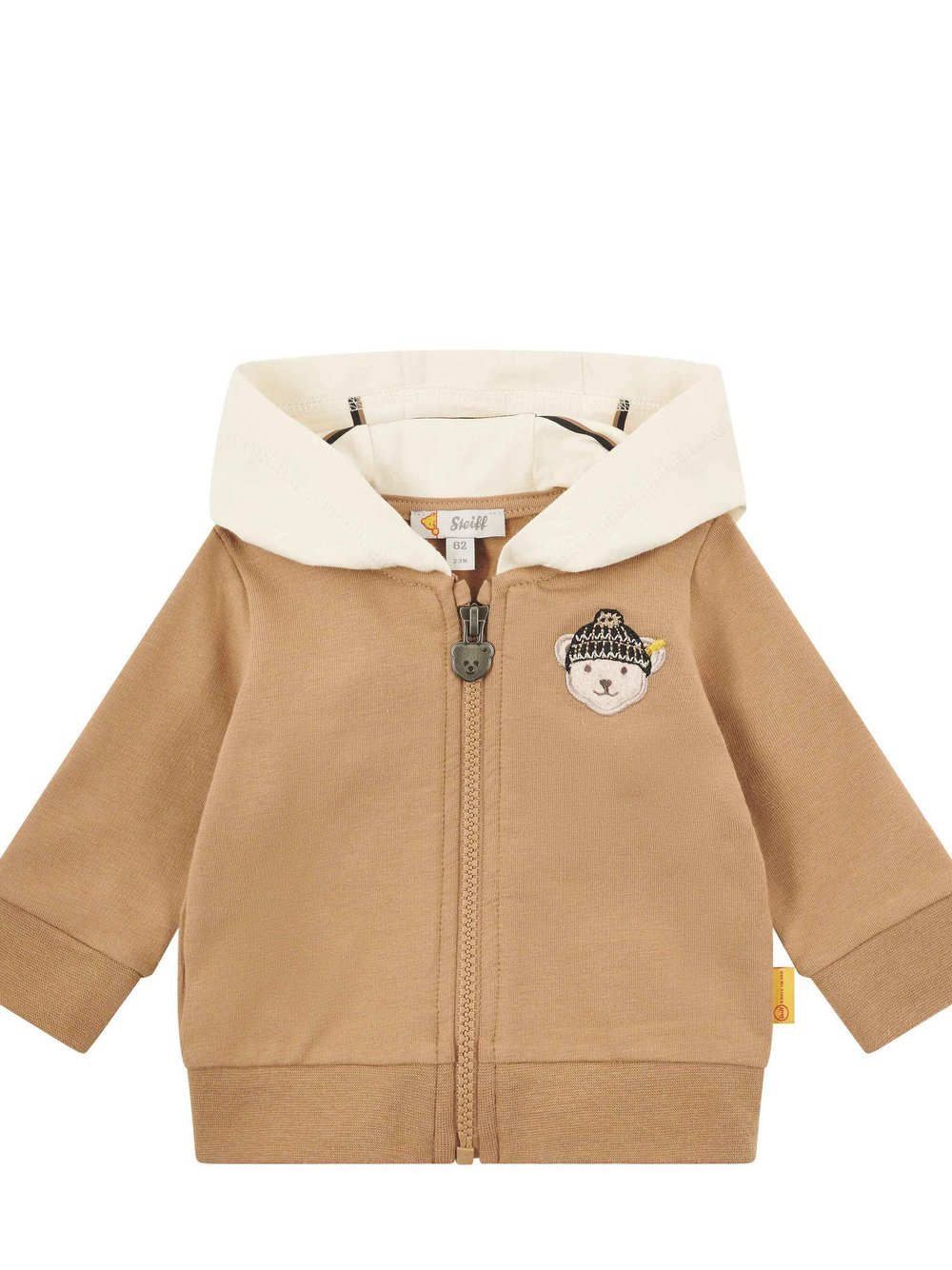 Steiff Sweatjacke Jungen Baumwolle braun, 80