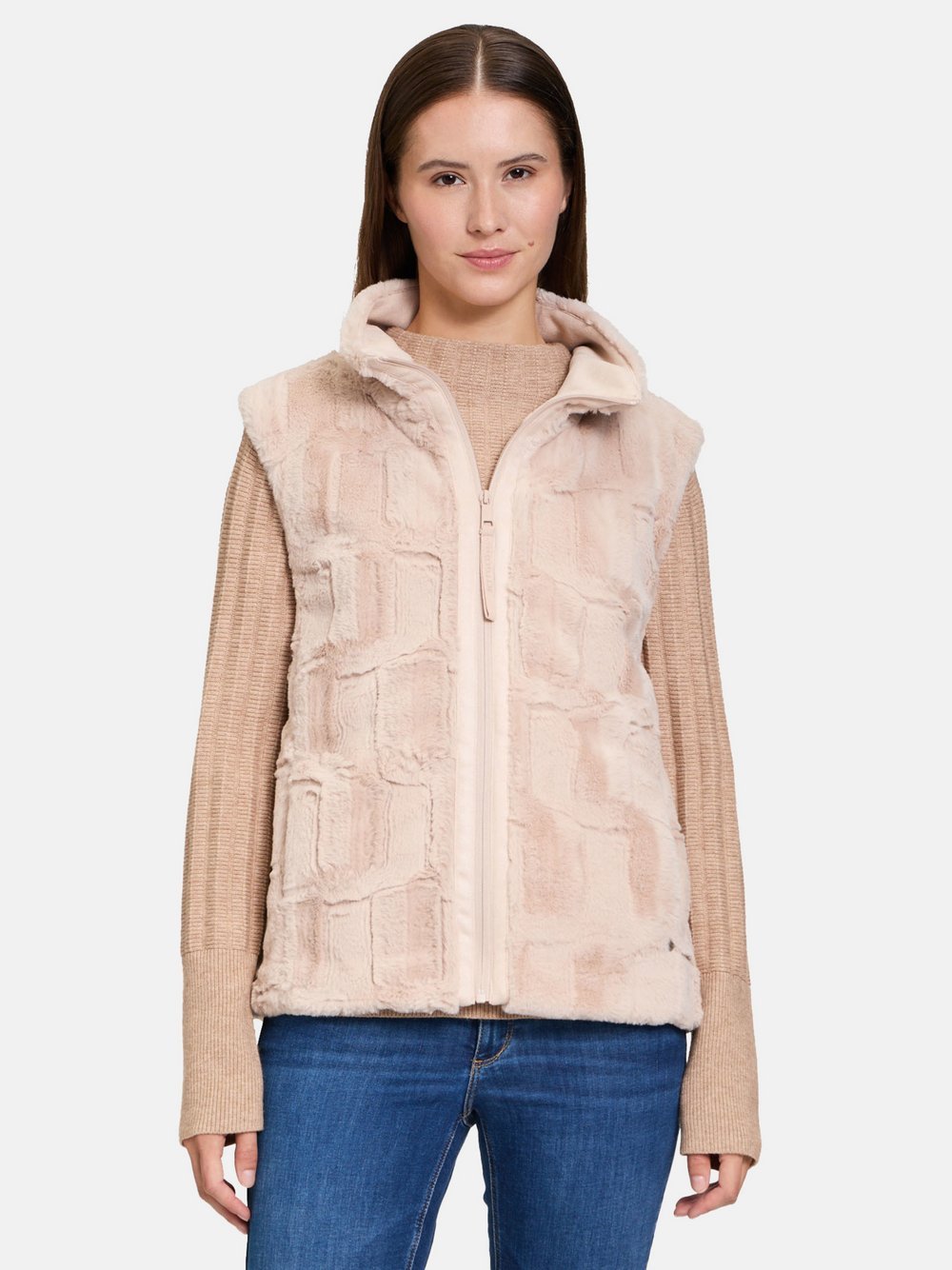 Betty & Co Kunstfell-Weste Damen beige, 38