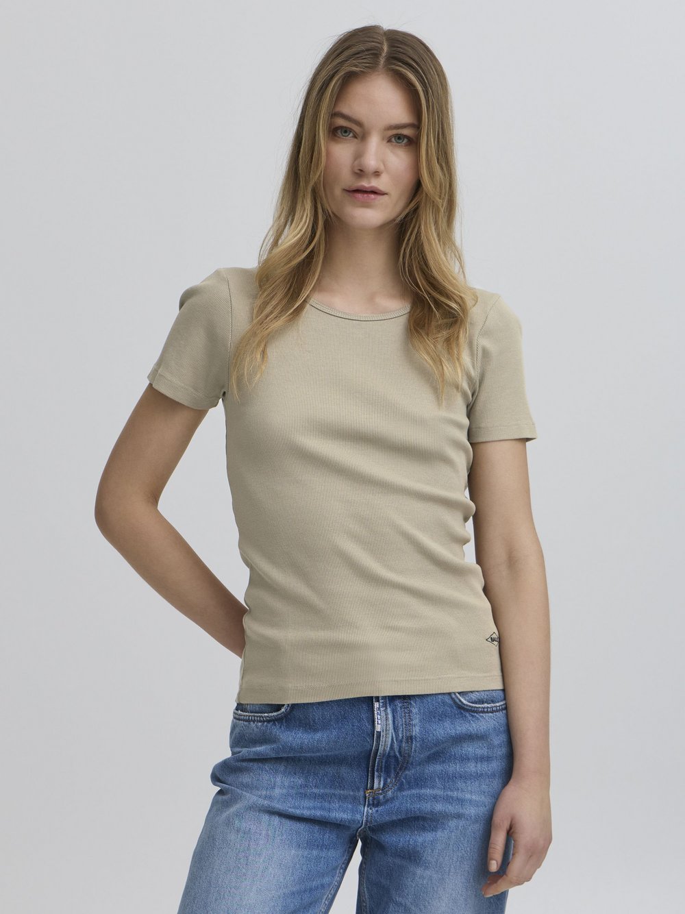 Ball T-Shirt Damen Baumwolle beige, M