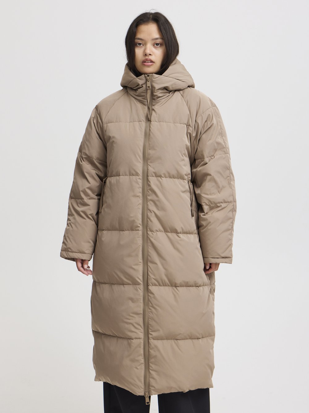 Ichi Wintermantel Damen braun, XL