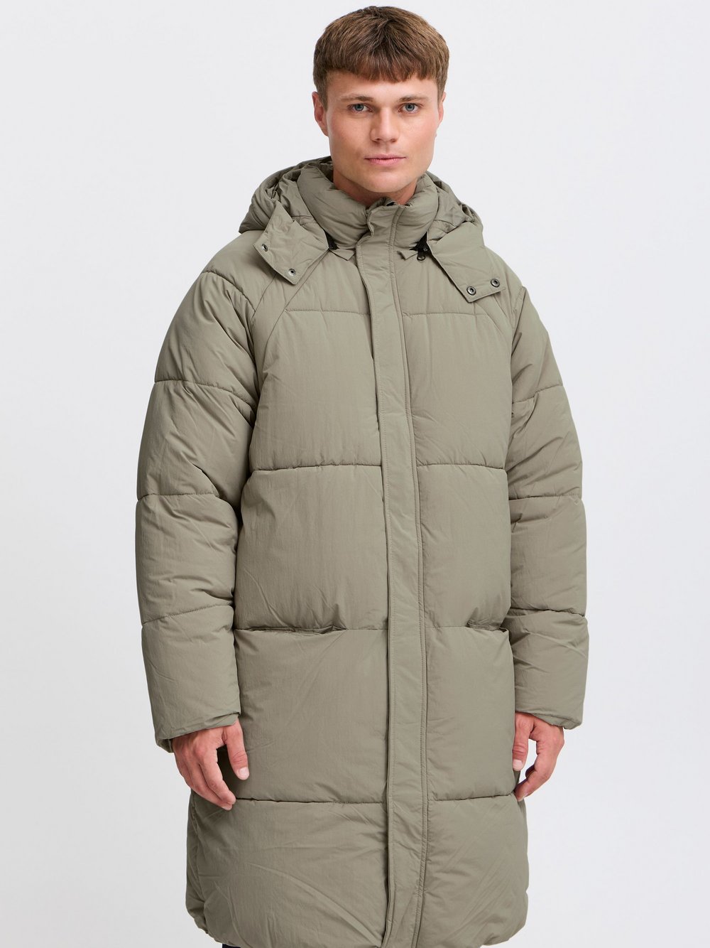 Solid Parka Herren Mikrofaser beige, S