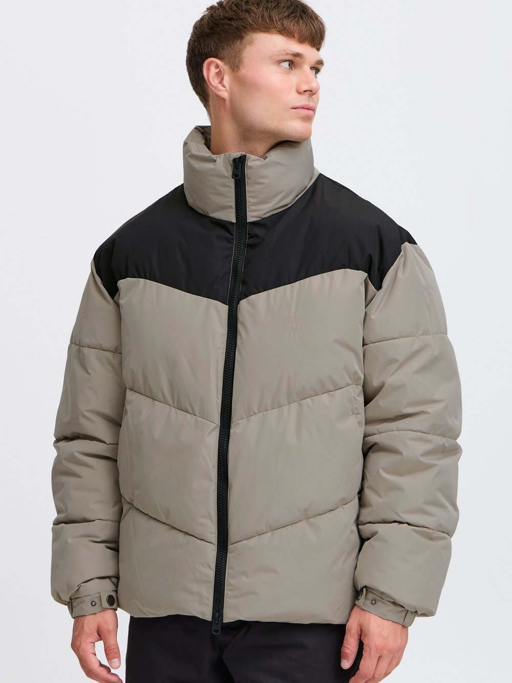 Solid Steppjacke Herren grau gemustert, XXL