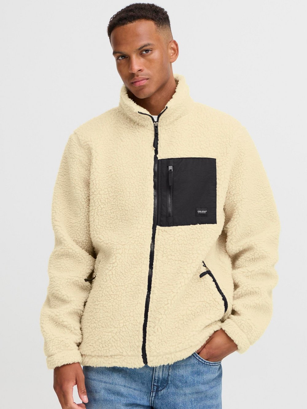 Thumbnail - BLEND Fellimitatjacke Herren beige, XL