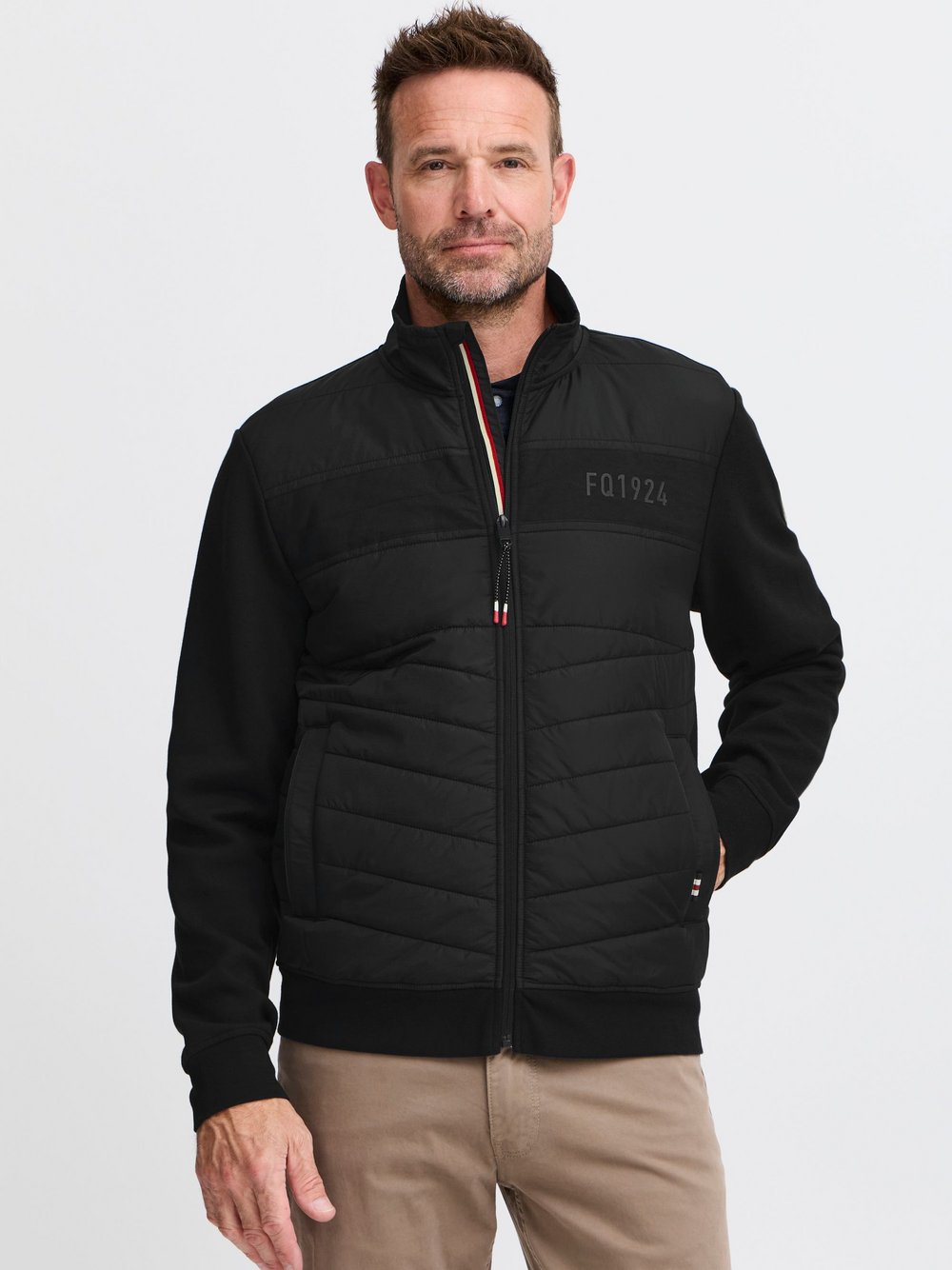 FQ1924 Jacke Herren Baumwolle schwarz, L