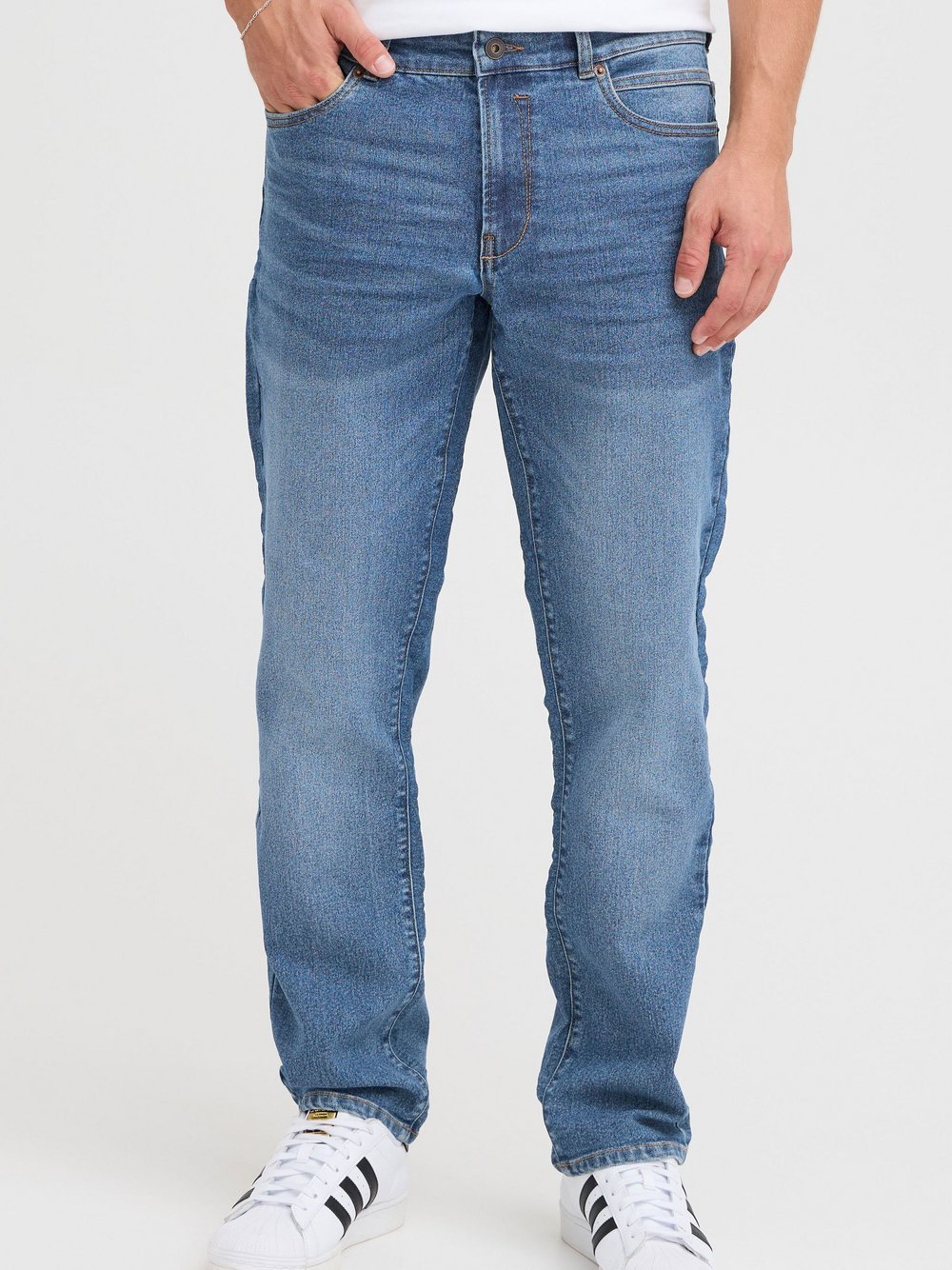 Solid Jeans Herren Baumwolle blau meliert, 33-32