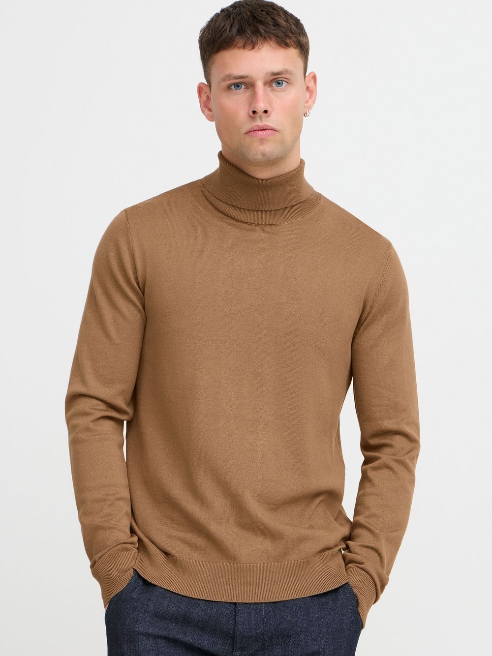 BLEND Strickpullover Herren Viskose braun, XXXL