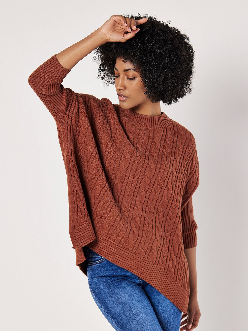 Thumbnail - Apricot Pullover Damen Viskose braun, 40