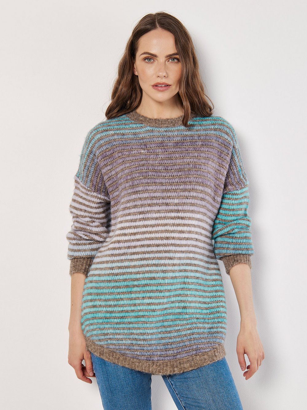 Apricot Pullover Damen blau, M