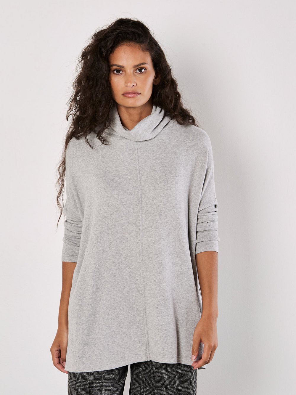 Thumbnail - Apricot Bluse Damen Viskose grau, 36