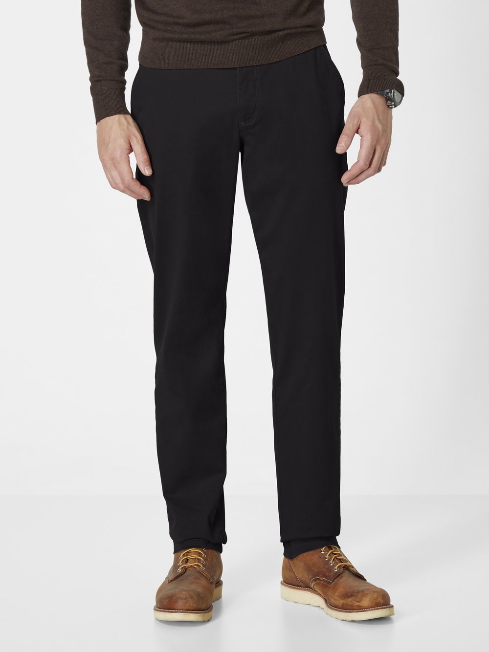 Redpoint Chino Herren Baumwolle schwarz, 33-34