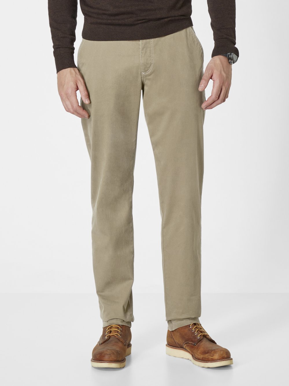 Redpoint Chino Herren Baumwolle beige, 54-32