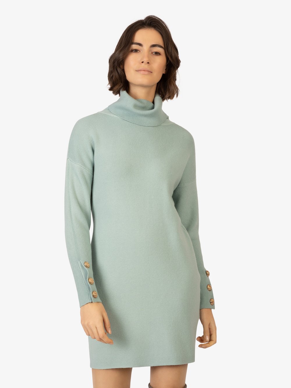 Kraimod Kurzes Strickkleid Damen Viskose grün, XL