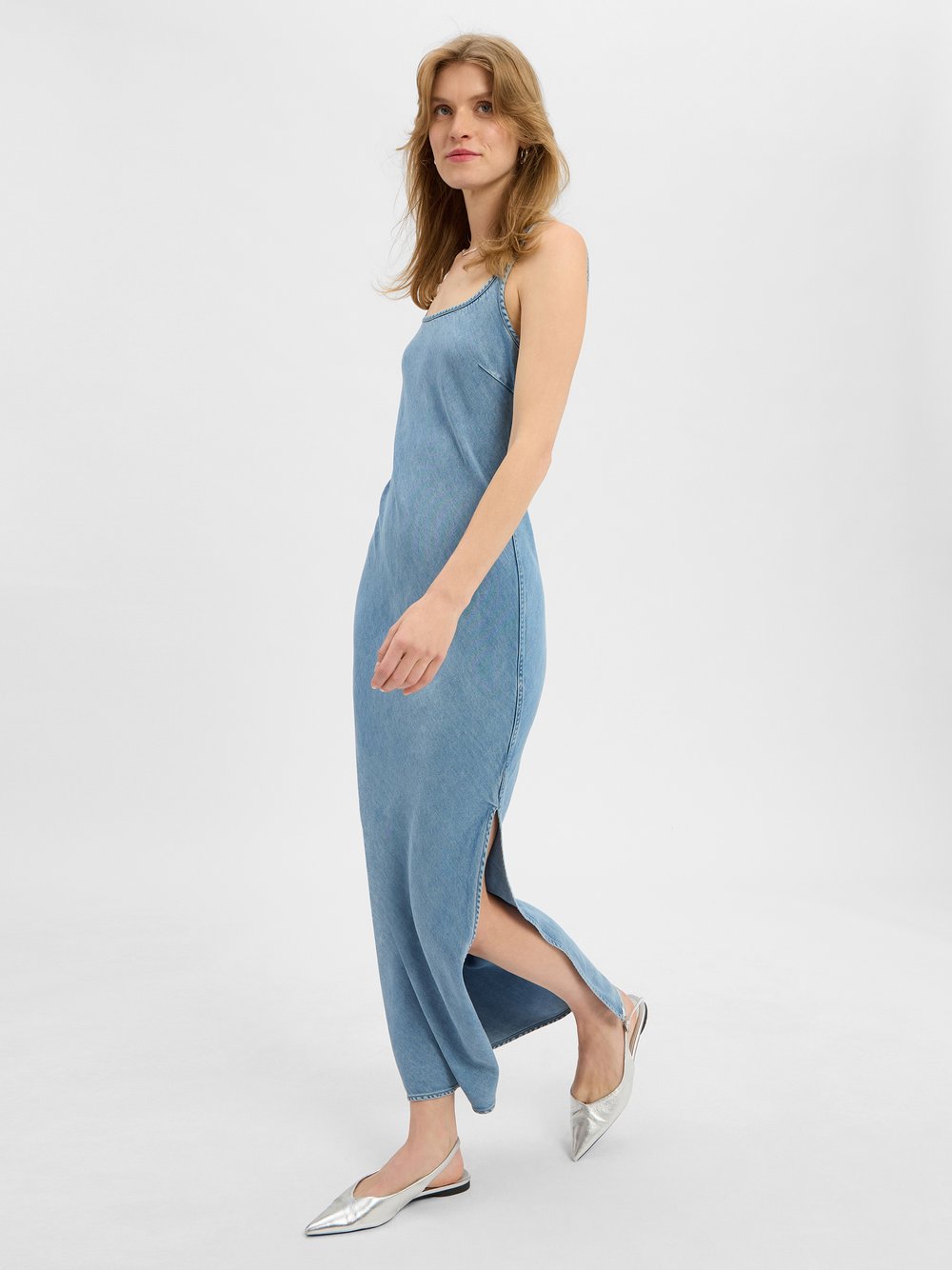 Samsøe Samsøe Maxikleid Damen Lyocell blau, L