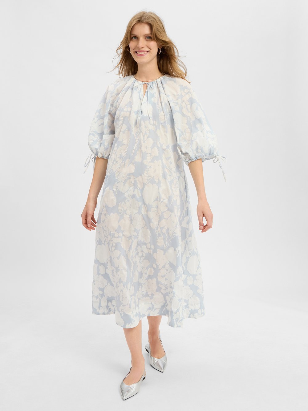 Samsøe Samsøe Baumwollkleid Damen Baumwolle mehrfarbig gemustert, XS