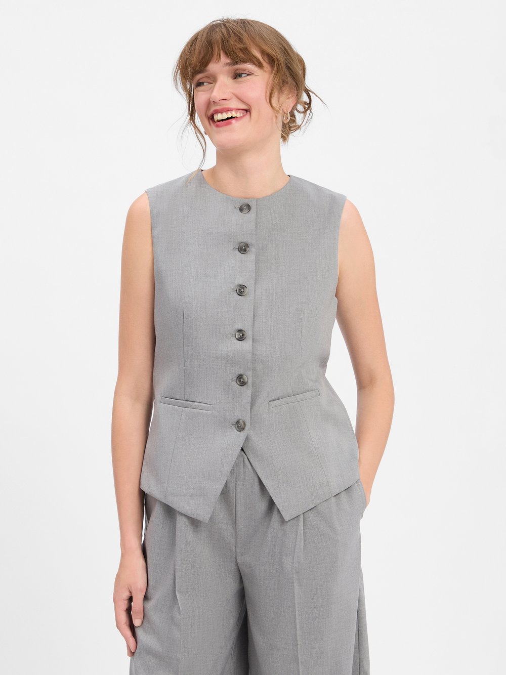 Samsøe Samsøe Anzugweste Damen grau meliert, XS