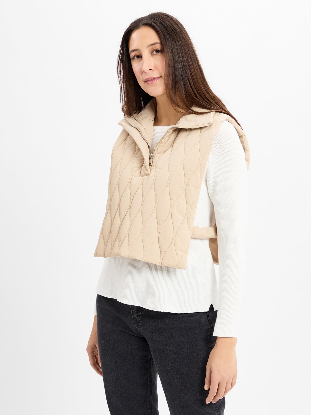 Opus Cape Damen beige, ONE SIZE