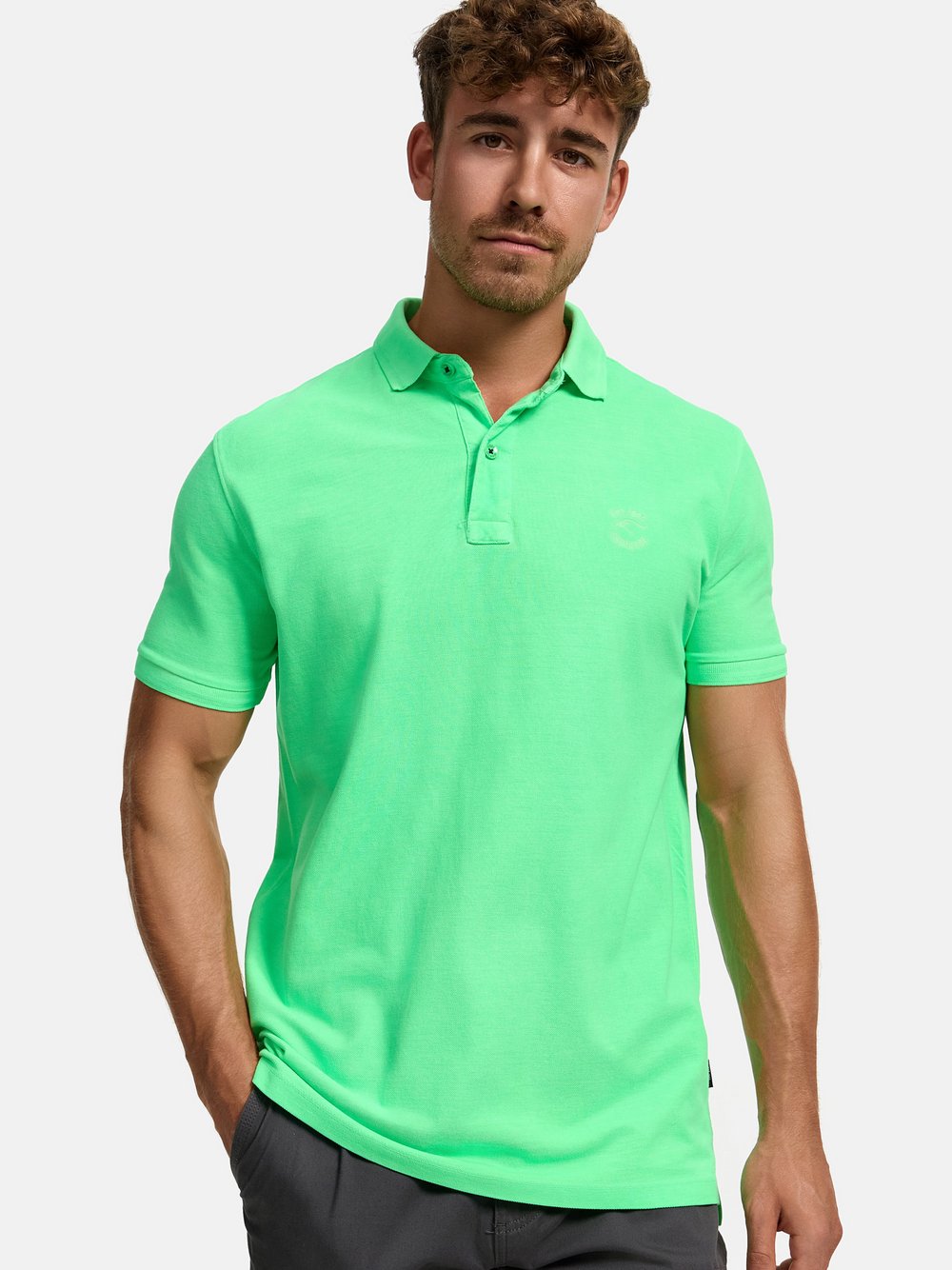 Indicode Poloshirt Herren Baumwolle grün, XL