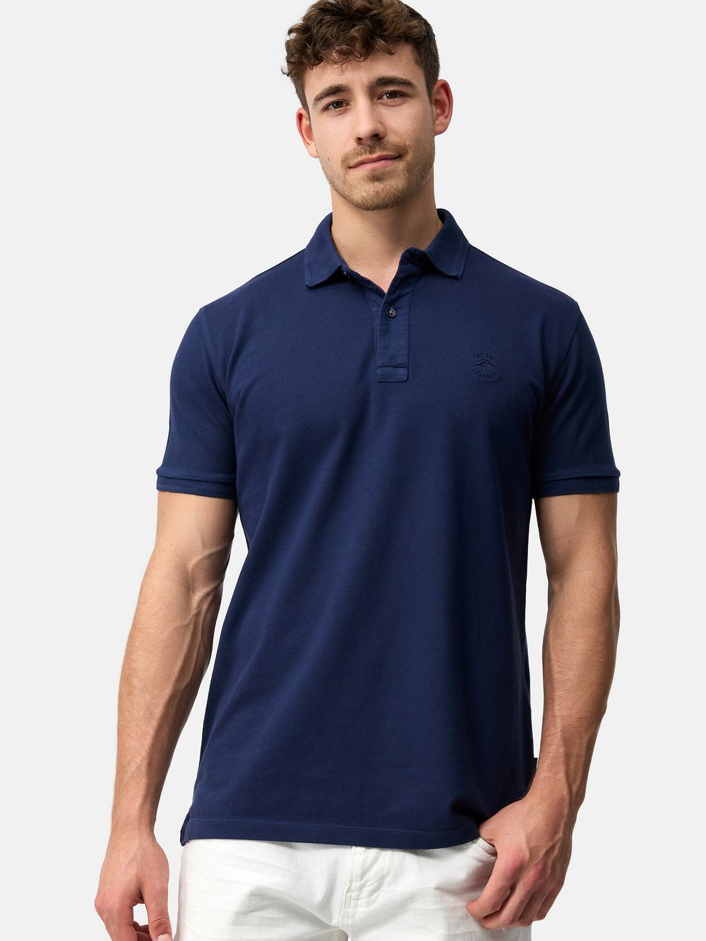 Indicode Poloshirt Herren Baumwolle blau, XL