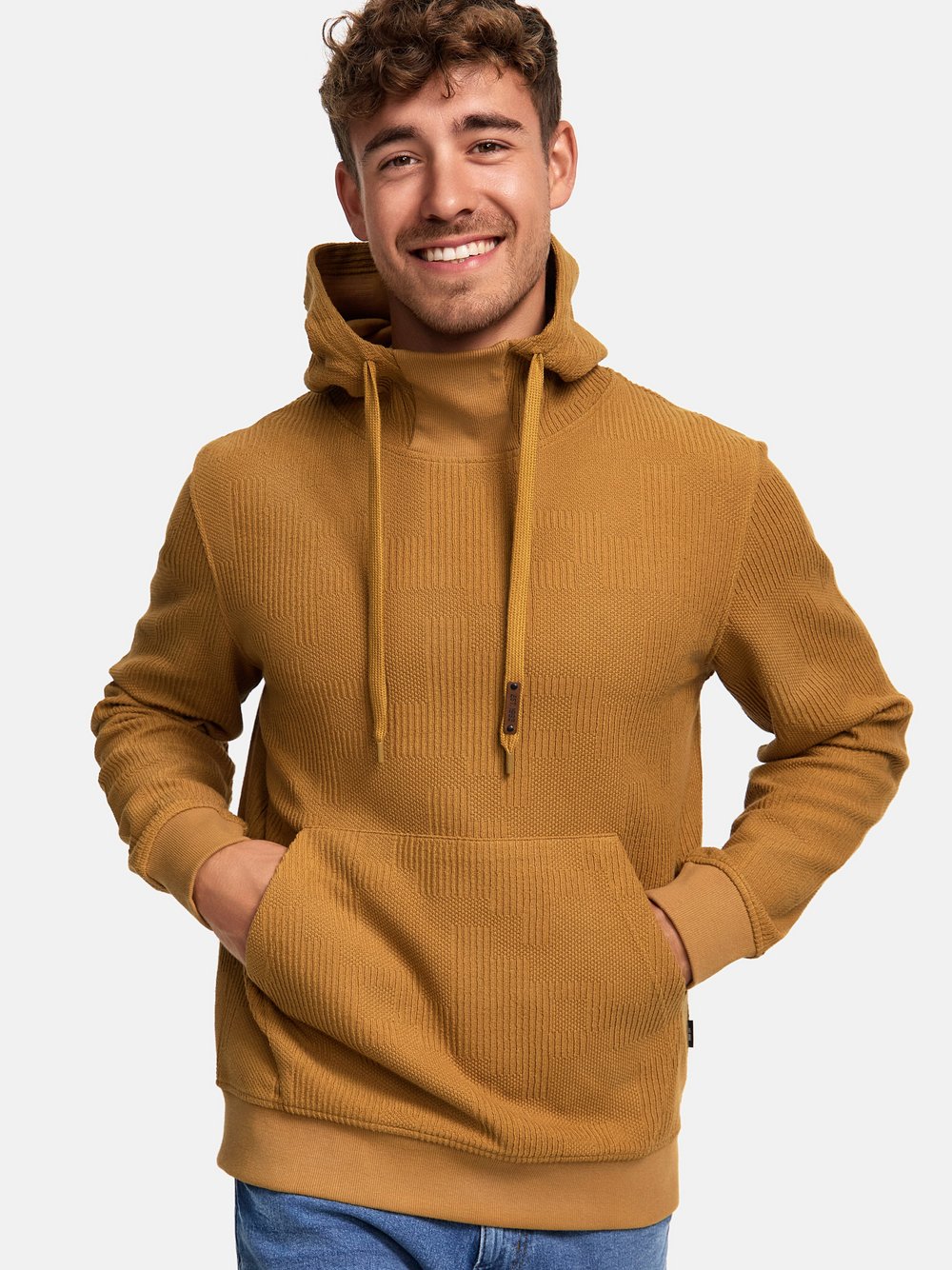 Indicode Kapuzenpullover Herren Baumwolle braun, M