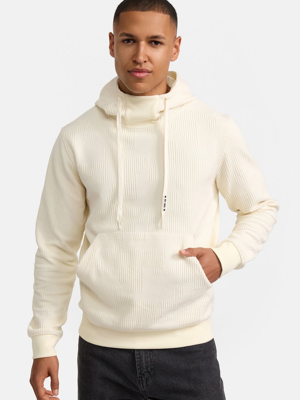 Indicode Kapuzenpullover Herren Baumwolle weiß, XXL