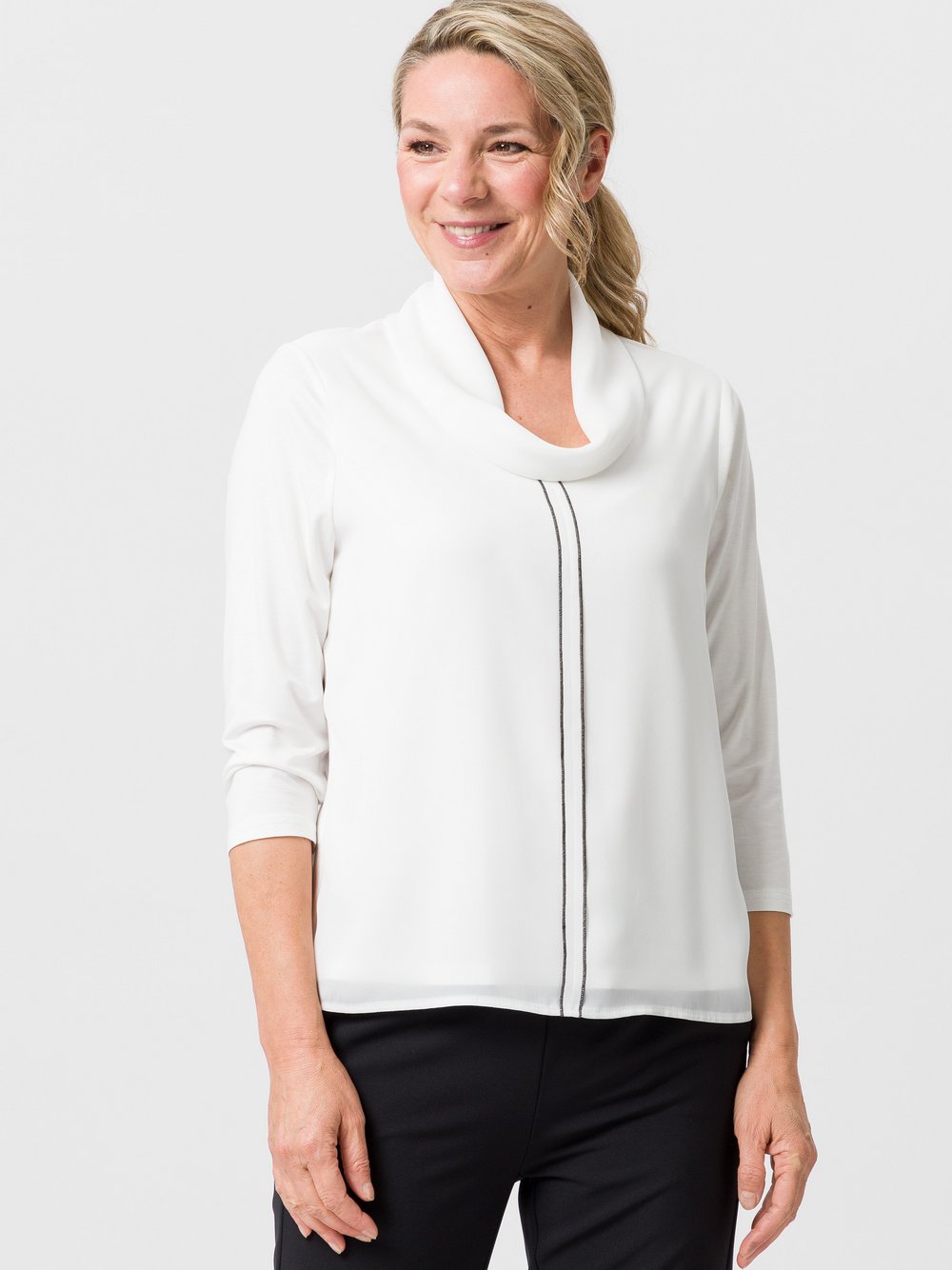 Frank Walder Blusenshirt Damen Viskose weiß, 46