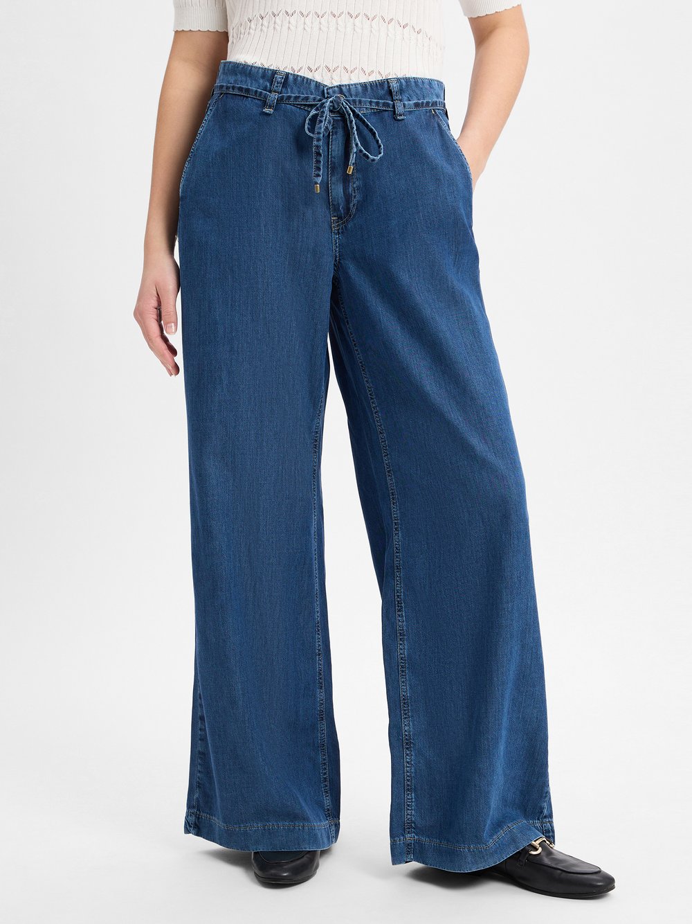 Thumbnail - MAC Wide-Fit-Jeans -Wendy Damen Baumwolle blau, 36-32