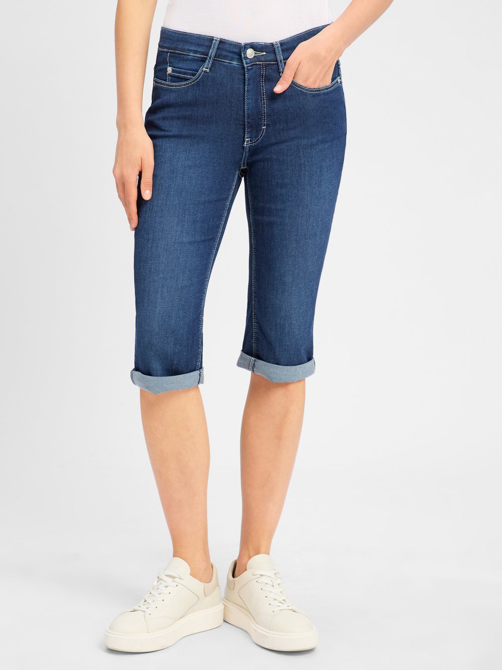 MAC Capri-Jeans Damen Baumwolle blau, 42