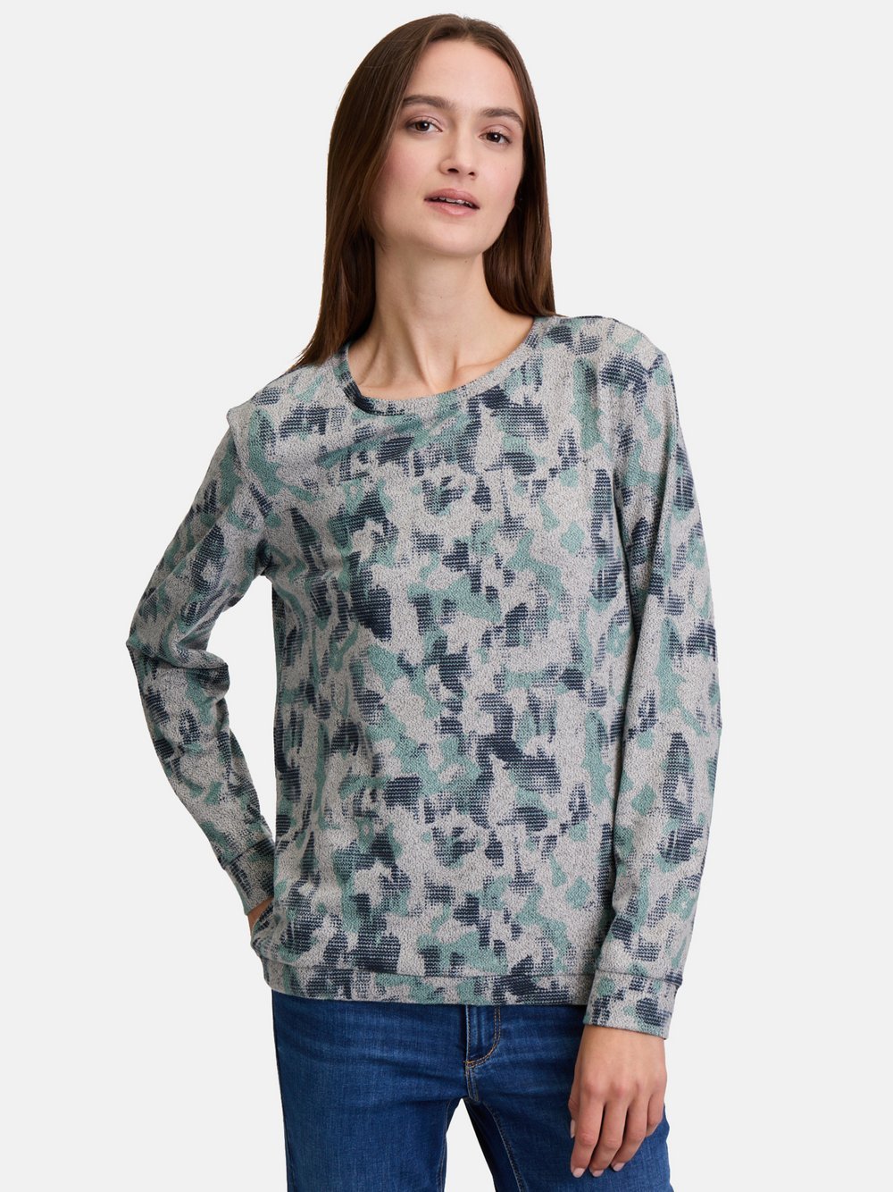 Betty & Co Casual-Shirt Damen grün gemustert, M