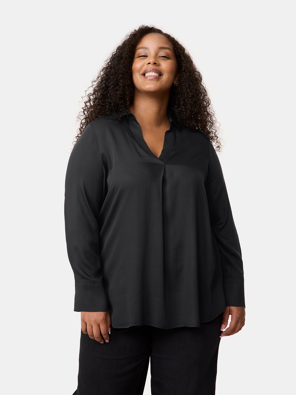 Samoon Bluse Damen Viskose schwarz, 52