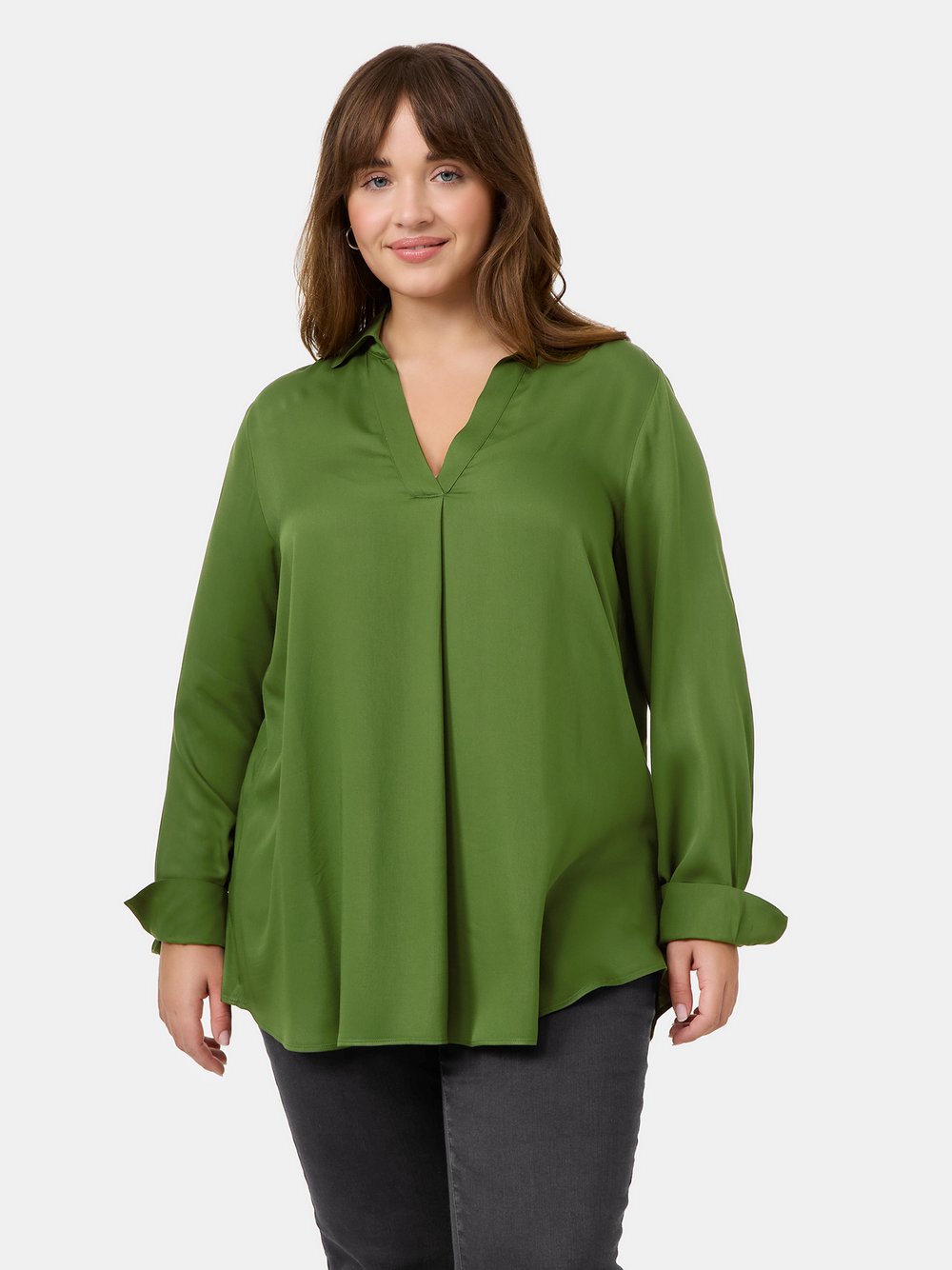 Samoon Bluse Damen Viskose grün, 56